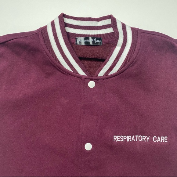 Unisex Varsity Letterman Embroidered Respiratory Therapist Jacket - Picture 7 of 11